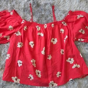 Universal Thread open shoulder short sleeve top women's size Large